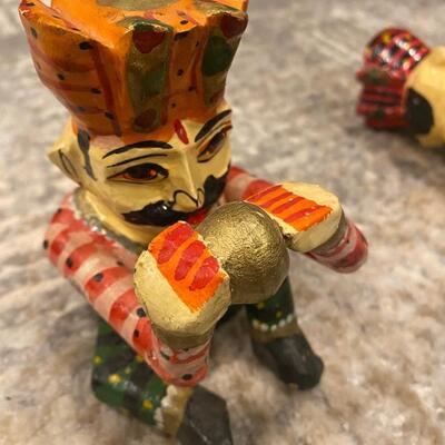 Vintage Indian music folk art figurine
