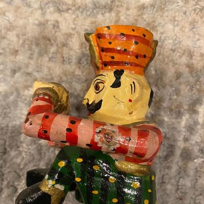 Vintage Indian music folk art figurine