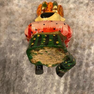 Vintage Indian music folk art figurine