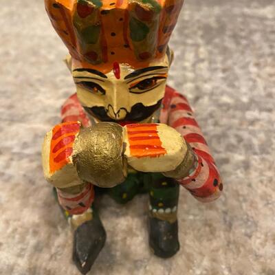 Vintage Indian music folk art figurine