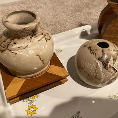 Navajo artist signed pottery pieces