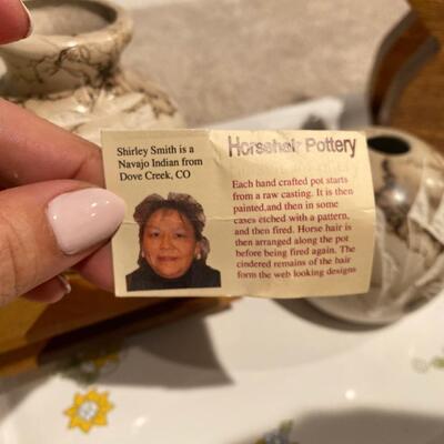 Navajo artist signed pottery pieces