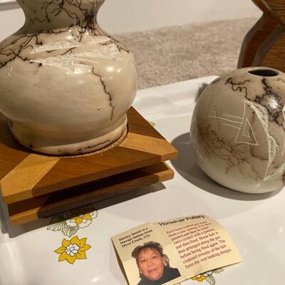 Navajo artist signed pottery pieces