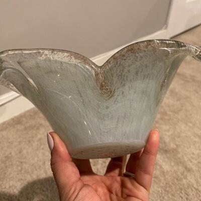 Art glass candy dish