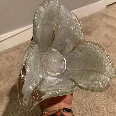 Art glass candy dish