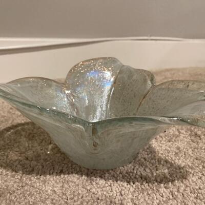 Art glass candy dish