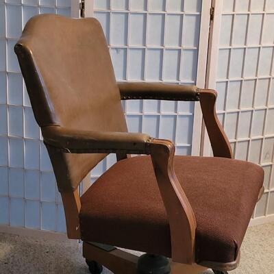 Lot 74: Vintage MILWAUKEE CHAIR CO.  Walnut Desk Chair