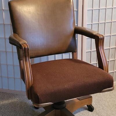 Lot 74: Vintage MILWAUKEE CHAIR CO.  Walnut Desk Chair