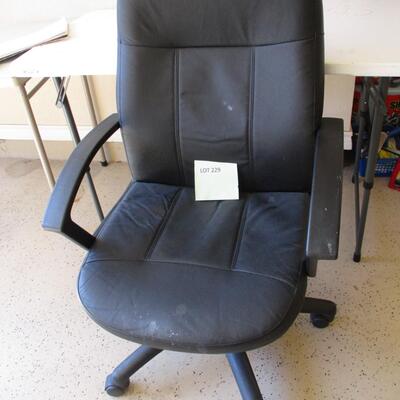 Black Office Chair on Wheels