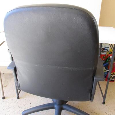 Black Office Chair on Wheels
