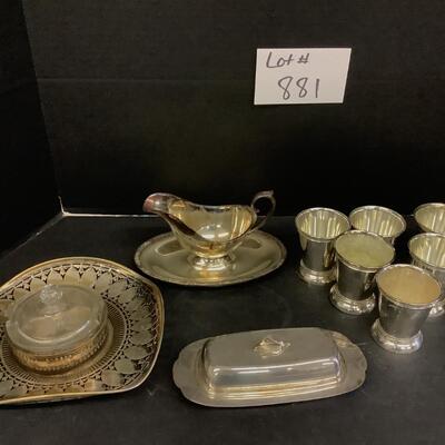 881 Lot of Silver Plate Serving Pieces