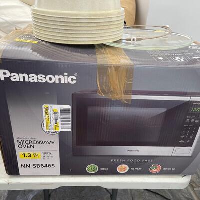 888 New Panasonic 1100W Stainless Steel Microwave Oven