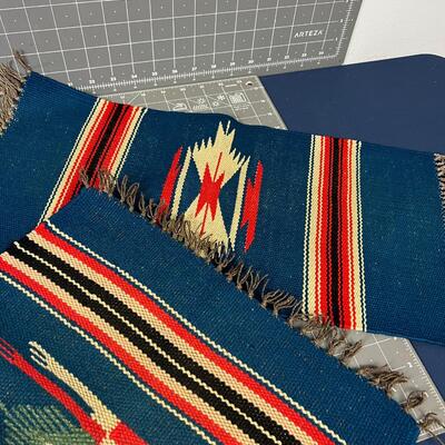 (3) Chimayan or Navajo Weaving 