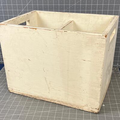 Wood Crate Painted White 