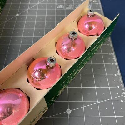 3 boxes of Pink (mostly) X-mas Bulbs 