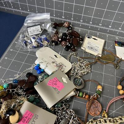 Lot of Jewelry- Browns, earth tones and reds