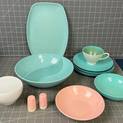  Lot of Pink and Blue Melamine 
