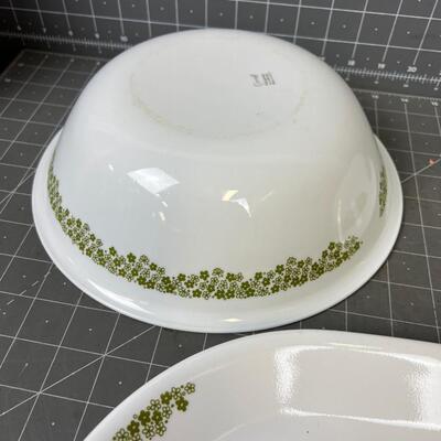 Crazy Daisy Platter and 2 Bowls Corelle