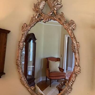 Bettis Brooke hand carved gold mirror