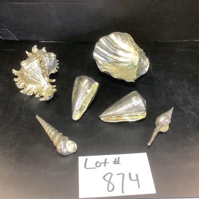 Lot 874. Lot of Six Silverplated Shells from Twoâ€™s Company
