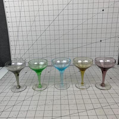 #4 Antique Colored Party Glasses (2 of 2)