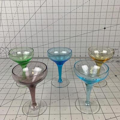#3 Antique Colored Party Glasses (1 of 2)