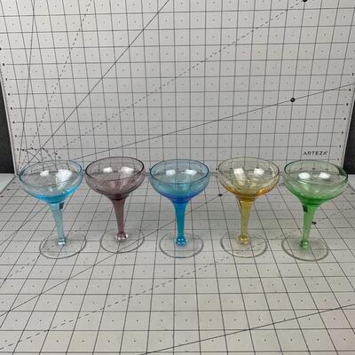 #3 Antique Colored Party Glasses (1 of 2)