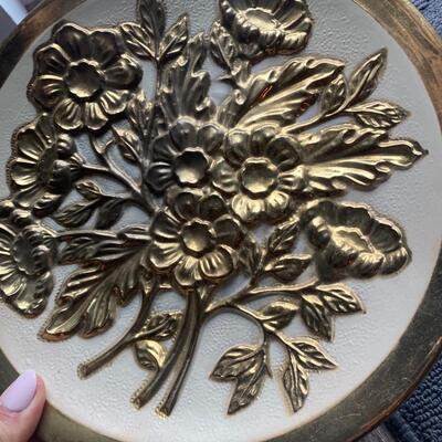 Vintage made in England brass charger