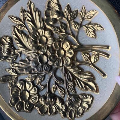 Vintage made in England brass charger