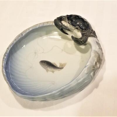 Lot #101    Vintage Royal Copenhagan China Bowl - Crab/Fish motif