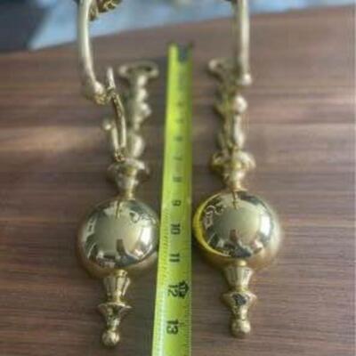 Vintage brass sconce set
