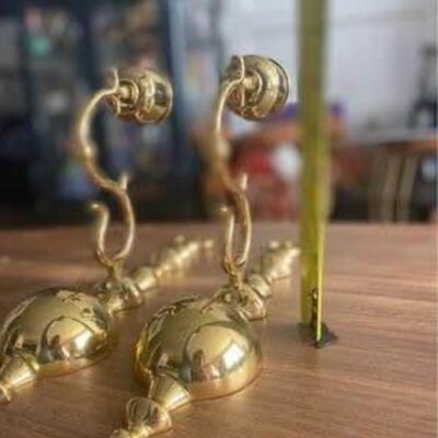 Vintage brass sconce set
