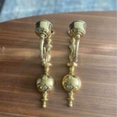 Vintage brass sconce set