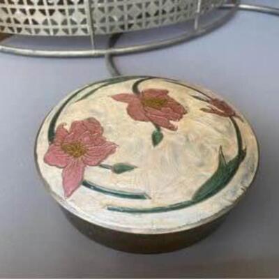 Vintage solid brass catchall and covered dish