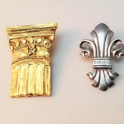 Lot #108  Two DORIANS Mardi Gras Krewe Favors - one Sterling