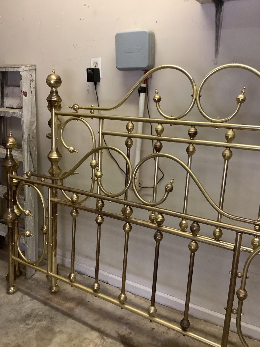 Brass King size headboard/ footboard rails