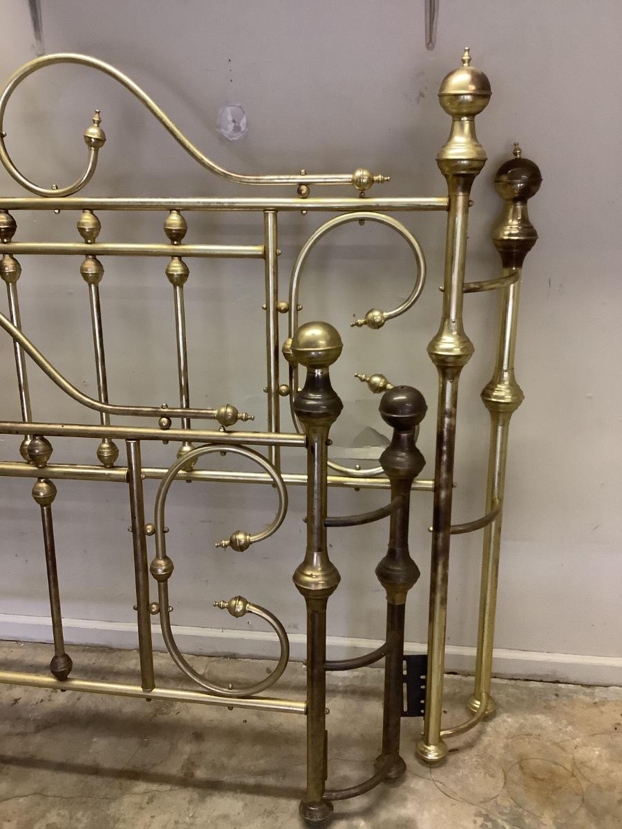 Brass King size headboard/ footboard rails