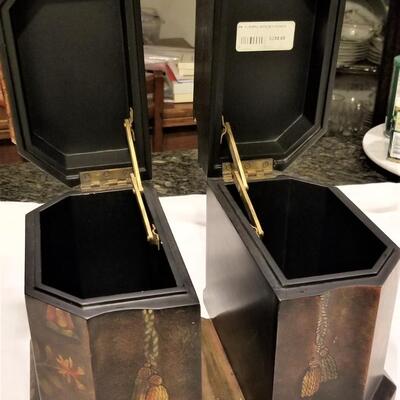 Lot #110  Pair of High-End Decorator Bookends with Storage Compartment