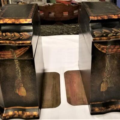 Lot #110  Pair of High-End Decorator Bookends with Storage Compartment