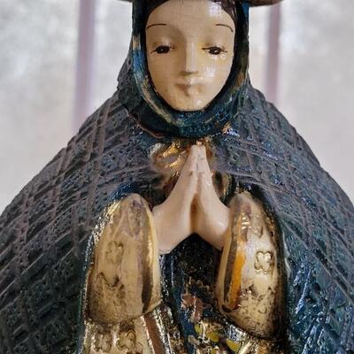 Lot 83: Virgin Mary del Camino Carved Wood Statue