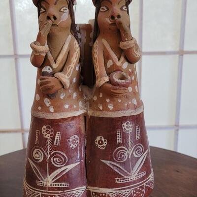 Lot 89: Vintage Peruvian Ceramic Candleholder Whistle