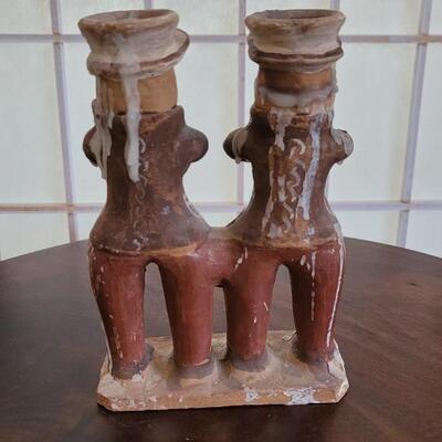 Lot 90: Vintage Peruvian Ceramic Candleholder