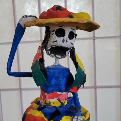 Lot 92: Dia de los Muertos Paper mache Figure #2 Signed by Artist