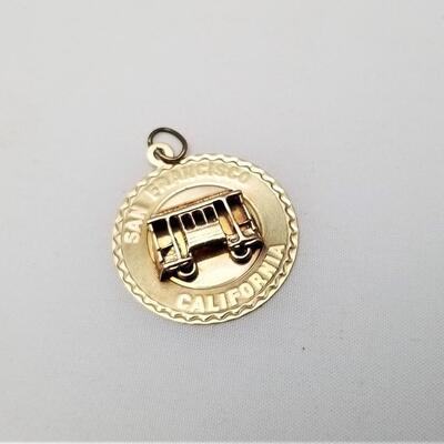 Lot #112  14kt Gold Charm - San Francisco Trolley Car