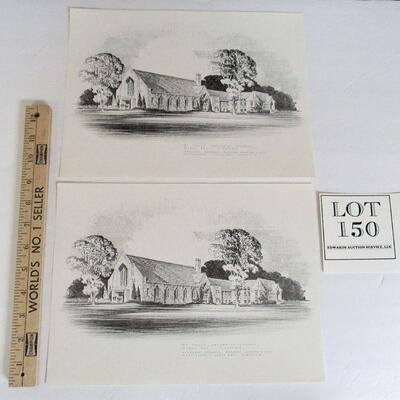 2 Prints Of St. Paul Methodist Church, Green Bay, WI