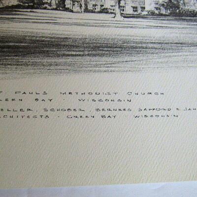 2 Prints Of St. Paul Methodist Church, Green Bay, WI