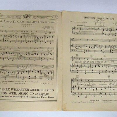 1927 Hoosier Sweetheart Sheet Music