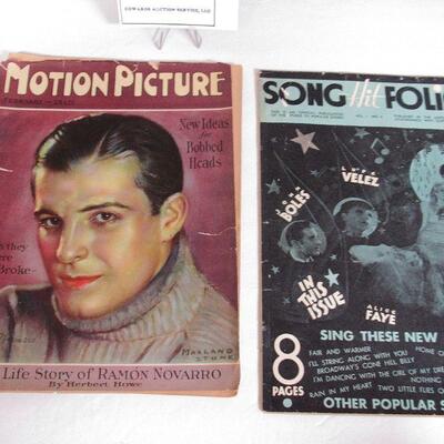 1927 Motion Picture Magazine and April 1935 Song Hit Folio