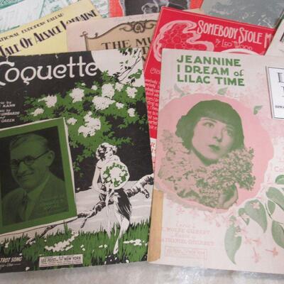 Lot of Antique and Vintage Sheet Music 1918 - 1928