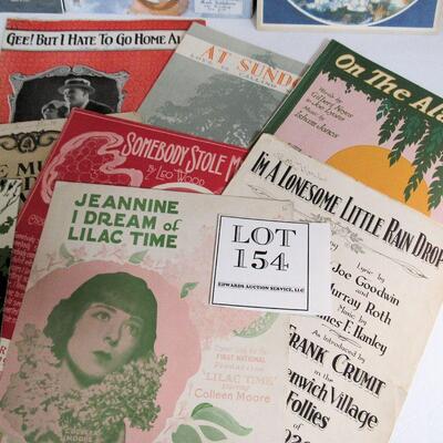 Lot of Antique and Vintage Sheet Music 1918 - 1928